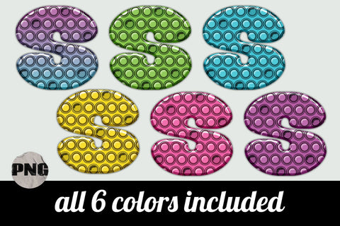 Pastel Bubble Pop Alphabet Clipart PNG Sublimation AlexandHer Digital Art 