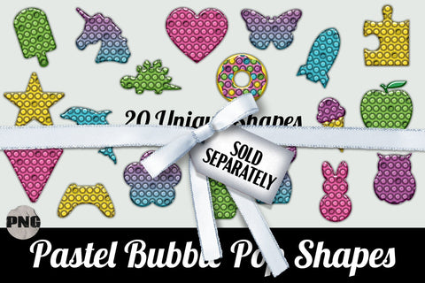 Pastel Bubble Pop Alphabet Clipart PNG Sublimation AlexandHer Digital Art 