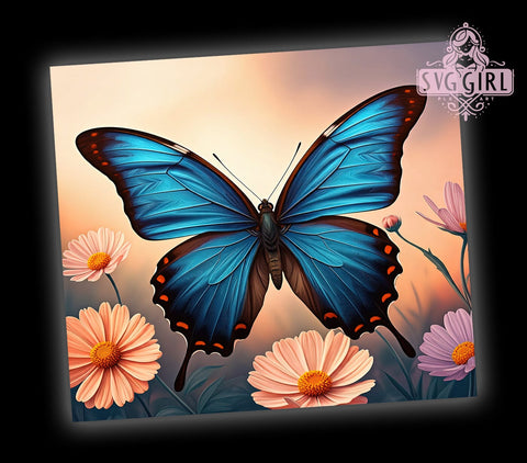 Pastel Butterflies Spring Tumbler Wrap, Pastel Butterflies, Flower Tumbler, Tumbler Wrap, Sublimation Design, Cute Floral Decor, Spring Vibes, Butterfly Lover Gift Sublimation SvggirlplusArt 