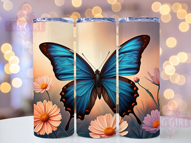 Pastel Butterflies Spring Tumbler Wrap, Pastel Butterflies, Flower Tumbler, Tumbler Wrap, Sublimation Design, Cute Floral Decor, Spring Vibes, Butterfly Lover Gift Sublimation SvggirlplusArt 