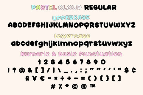 Pastel Cloud Font BB Digital Arts 