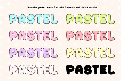 Pastel Cloud Font BB Digital Arts 