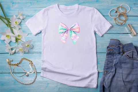 Pastel Cloudy Sky Coquette Bow Clipart, pastel cloudy bow, sky coquette bow, whimsical bow design, cloudy sky clipart, digital bow design, delicate pastel bow, sky bow art Sublimation FloridPrintables 