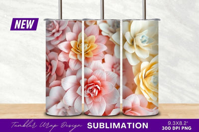 Pastel colored flower blossom background tumbler png Sublimation Regulrcrative 