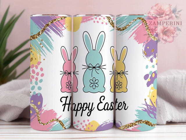 Pastel Cute Brush Stroke Easter Bunny Tumbler Wrap, Brush Stroke Easter PNG, Happy Easter Tumbler, 20oz Sublimation Design, Cute Bunny Tumbler Wrap, Pastel Easter Tumbler Sublimation Li Zamperini 