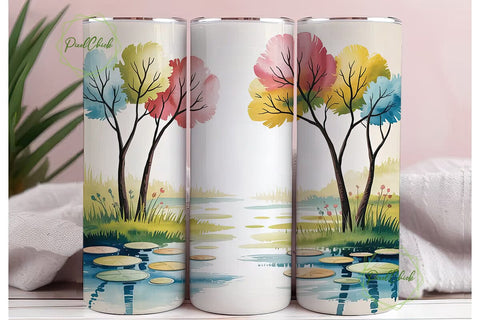 Pastel Dreamland Tumbler Wrap Sublimation PixelChick 
