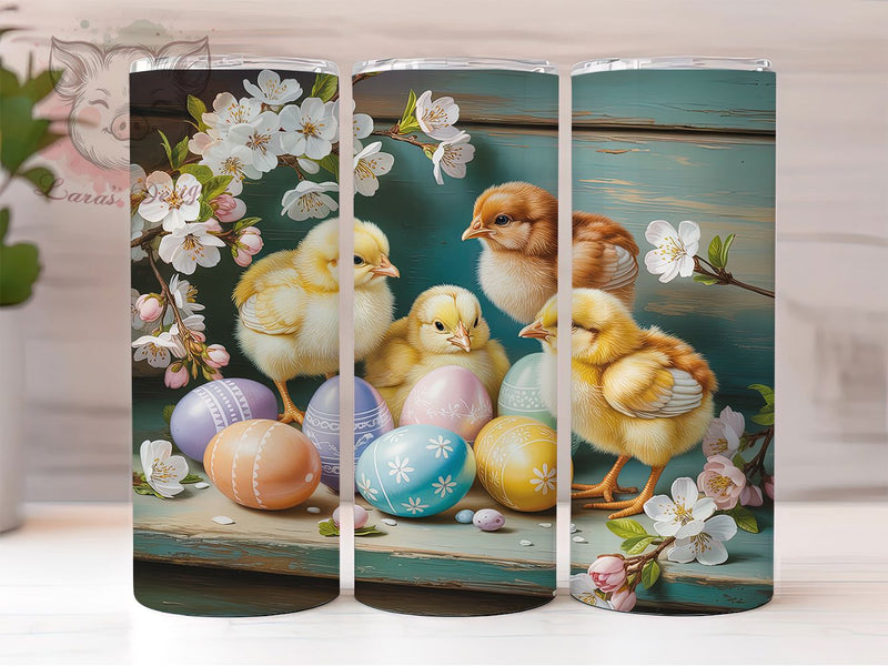 Pastel Easter Baby Chick Tumbler, Pastel Egg Tumbler, Spring Baby Chick Wrap, Cute Easter Wrap, Stylish 20oz Wrap, Sublimation Design, Trendy Gift Idea Sublimation Lara' s Designs 