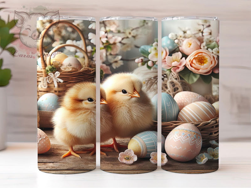 Pastel Easter Baby Chick Tumbler, Pastel Egg Tumbler, Spring Baby Chick Wrap, Cute Easter Wrap, Stylish 20oz Wrap, Sublimation Design, Trendy Gift Idea Sublimation Lara' s Designs 