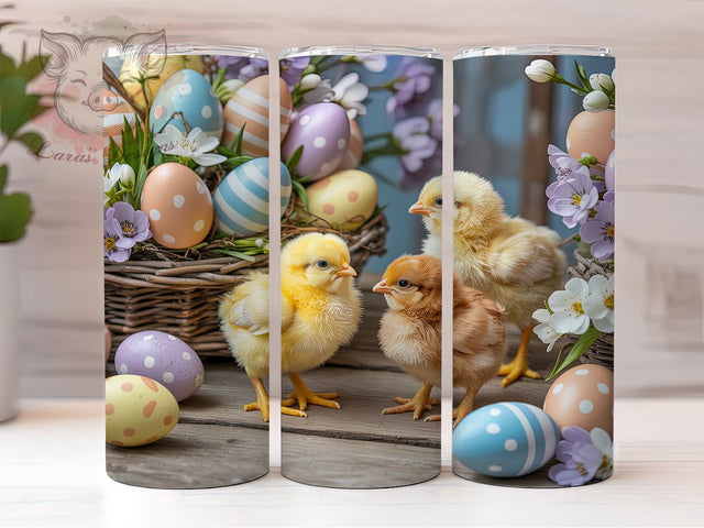 Pastel Easter Baby Chick Tumbler, Pastel Egg Tumbler, Spring Baby Chick Wrap, Cute Easter Wrap, Stylish 20oz Wrap, Sublimation Design, Trendy Gift Idea Sublimation Lara' s Designs 
