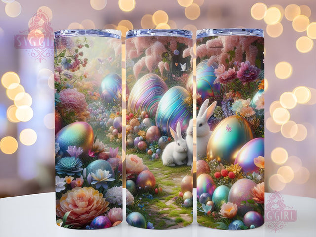 Pastel Easter Bunny Eggs 20oz Tumbler Wrap Sublimation Design, Straight Tapered Tumbler Wrap, Happy Easter Tumbler Png, Instant Digital Download Sublimation SvggirlplusArt 