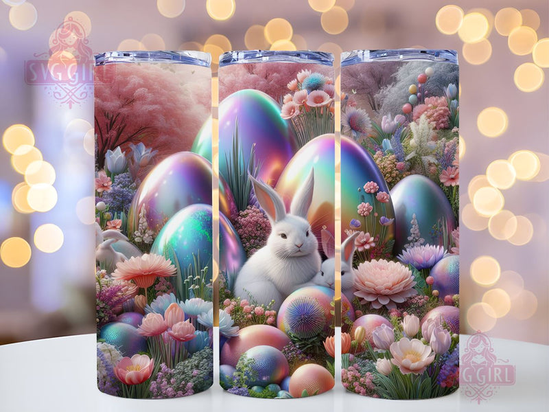 Pastel Easter Bunny Eggs 20oz Tumbler Wrap Sublimation Design, Straight ...