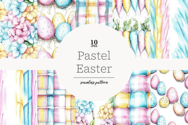 Pastel Easter Digital Papers | Cute Spring Patterns Digital Pattern GlamArtZhanna 