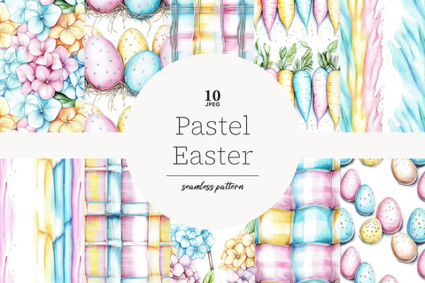Pastel Easter Digital Papers | Cute Spring Patterns Digital Pattern GlamArtZhanna 