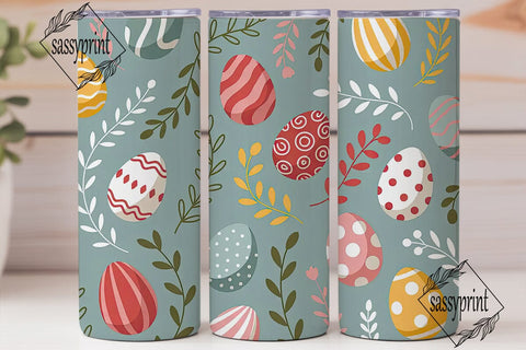 Pastel Easter Egg Floral 20oz Tumbler Sublimation sassyprint 