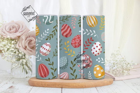 Pastel Easter Egg Floral 20oz Tumbler Sublimation sassyprint 
