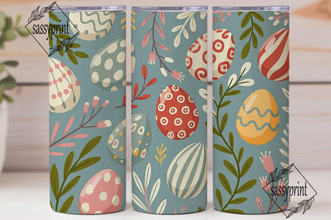 Pastel Easter Egg Floral 20oz Tumbler Sublimation sassyprint 