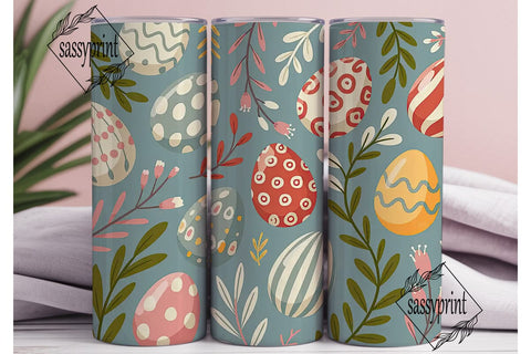 Pastel Easter Egg Floral 20oz Tumbler Sublimation sassyprint 