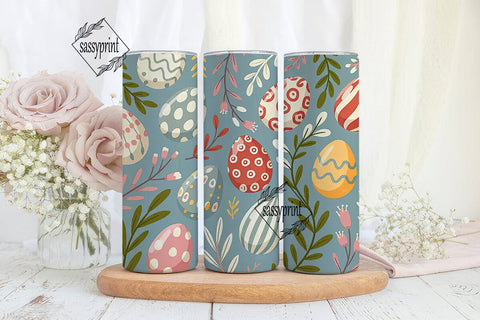 Pastel Easter Egg Floral 20oz Tumbler Sublimation sassyprint 