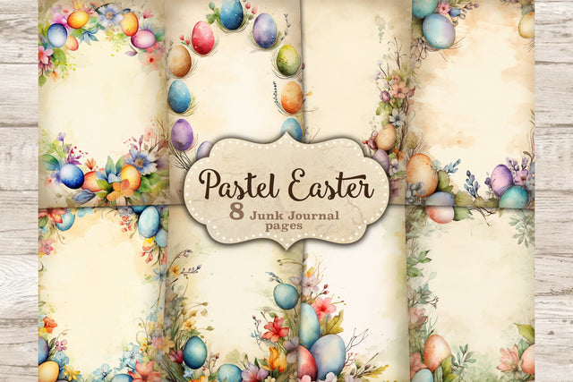 Pastel Easter Ephemera | Junk Journal Pages SVG GlamArtZhanna 