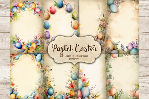 Pastel Easter Ephemera | Junk Journal Pages SVG GlamArtZhanna 