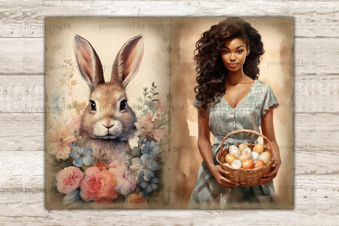 Pastel Easter Junk Journal Kit | Spring Printable Paper SVG GlamArtZhanna 