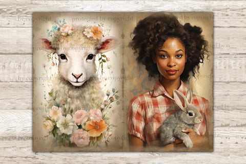 Pastel Easter Junk Journal Kit | Spring Printable Paper SVG GlamArtZhanna 