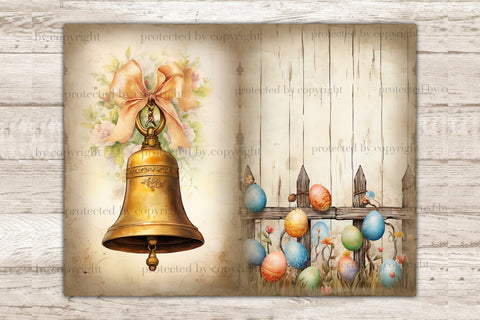 Pastel Easter Junk Journal Pages | Easter Scrapbook Paper SVG GlamArtZhanna 