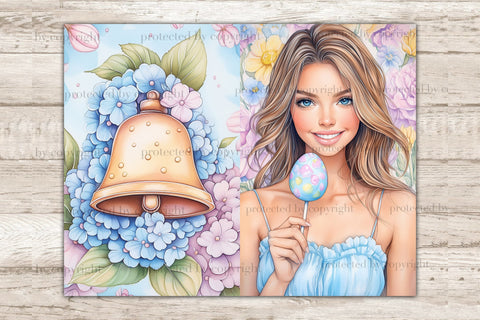 Pastel Easter Junk Journal Pages | Spring Scrapbook Paper SVG GlamArtZhanna 