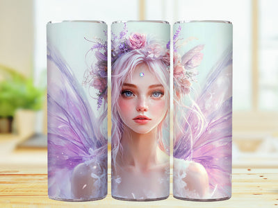 Pastel Fairy 20oz Skinny Tumbler Wrap Sublimation Design. Sublimation CosmosFineArt 