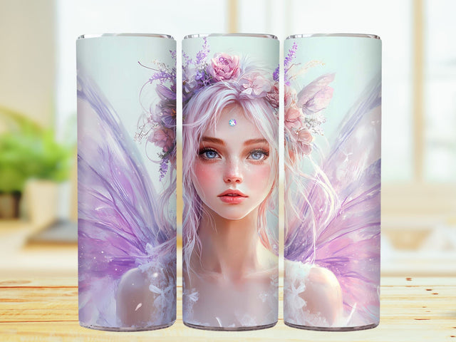 Pastel Fairy 20oz Skinny Tumbler Wrap Sublimation Design. Sublimation CosmosFineArt 