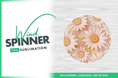 Pastel Floral Arrangement Wind Spinner Round Png Sublimation Regulrcrative 