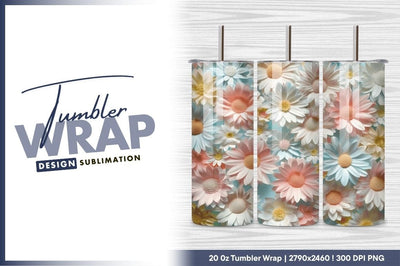 Pastel Floral Background Tumbler Png Delicate Flowers Sublimation Regulrcrative 