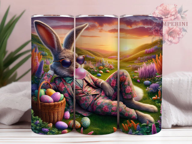 Pastel Floral Easter Bunny Tumbler, Floral Easter Tumbler, Aesthetic Bunny Wrap, Soft Pastel Wrap, Stylish 20oz Wrap, Sublimation Design, Trendy Gift Idea Sublimation Li Zamperini 