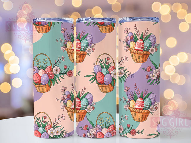 Pastel Floral Easter Egg Tumbler, Floral Spring Tumbler, Easter Egg Wrap, Soft Pastel Wrap, Stylish 20oz Wrap, Sublimation Design, Trendy Gift Idea Sublimation SvggirlplusArt 