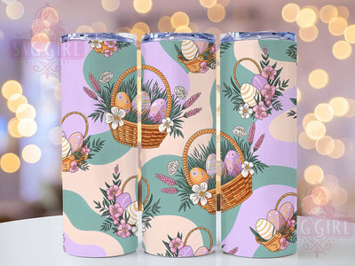 Pastel Floral Easter Egg Tumbler, Floral Spring Tumbler, Easter Egg Wrap, Soft Pastel Wrap, Stylish 20oz Wrap, Sublimation Design, Trendy Gift Idea Sublimation SvggirlplusArt 