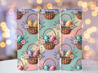 Pastel Floral Easter Egg Tumbler, Floral Spring Tumbler, Easter Egg Wrap, Soft Pastel Wrap, Stylish 20oz Wrap, Sublimation Design, Trendy Gift Idea Sublimation SvggirlplusArt 