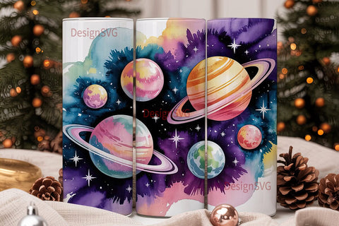 Pastel Galaxy 20oz Tumbler Wrap Sublimation DesignSVG 