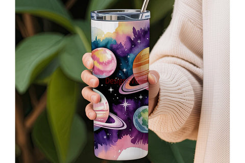 Pastel Galaxy 20oz Tumbler Wrap Sublimation DesignSVG 
