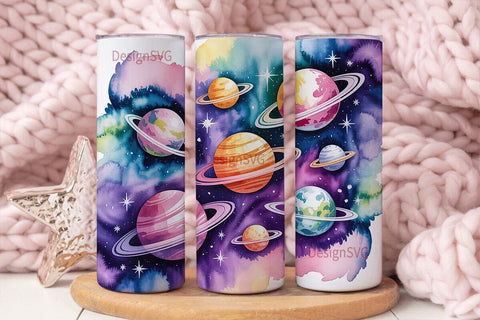 Pastel Galaxy 20oz Tumbler Wrap Sublimation DesignSVG 