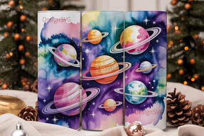 Pastel Galaxy 20oz Tumbler Wrap Sublimation DesignSVG 