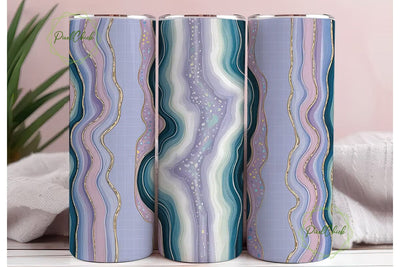 Pastel Geode Agate Tumbler Wrap PNG Sublimation PixelChick 