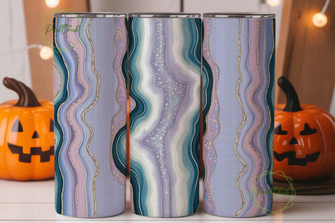 Pastel Geode Agate Tumbler Wrap PNG Sublimation PixelChick 