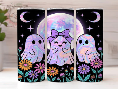 Pastel Ghost Daisy 20oz Tumbler, Pastel Ghost, Ghost Daisy, Daisy Tumbler, 20oz Tumbler, Pastel Tumbler, Halloween Tumbler, Tumbler Wrap Sublimation Lara' s Designs 