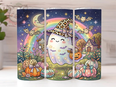 Pastel Ghost Leopard 20oz Tumbler, Pastel Ghost, Ghost Leopard, Pastel Leopard, Leopard Tumbler, 20oz Tumbler, Halloween Tumbler, Tumbler Wrap Sublimation Lara' s Designs 