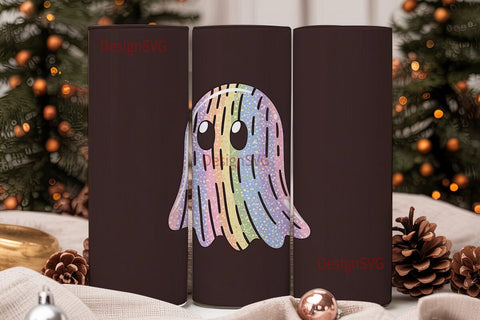Pastel Ghost Tumbler Wrap Sublimation DesignSVG 