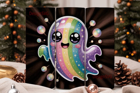 Pastel Ghost Tumbler Wrap Sublimation DesignSVG 