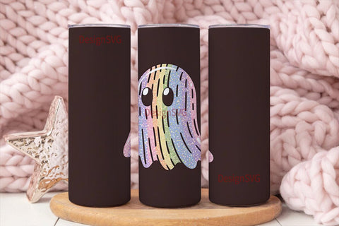 Pastel Ghost Tumbler Wrap Sublimation DesignSVG 
