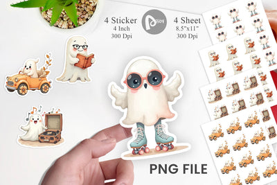 Pastel Ghost Vibes Sticker Sublimation artnoy 