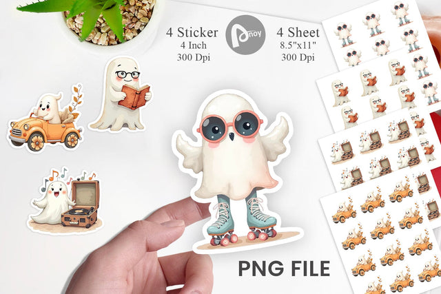 Pastel Ghost Vibes Sticker Sublimation artnoy 