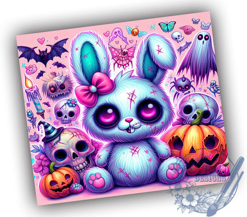 Pastel Goth 20oz Skinny Tumbler PNG, Cute And Creepy Tumbler Sublimation Wrap, Straight & Tapered Tumbler Wrap, Instant Digital Download Sublimation ToriDesigns 